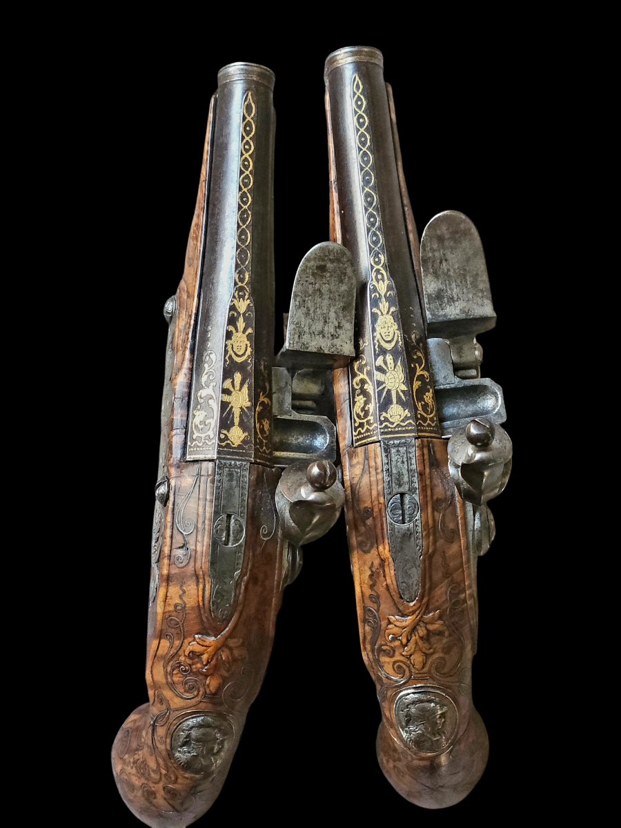 Paire de pistolet louis XIV -photo-4
