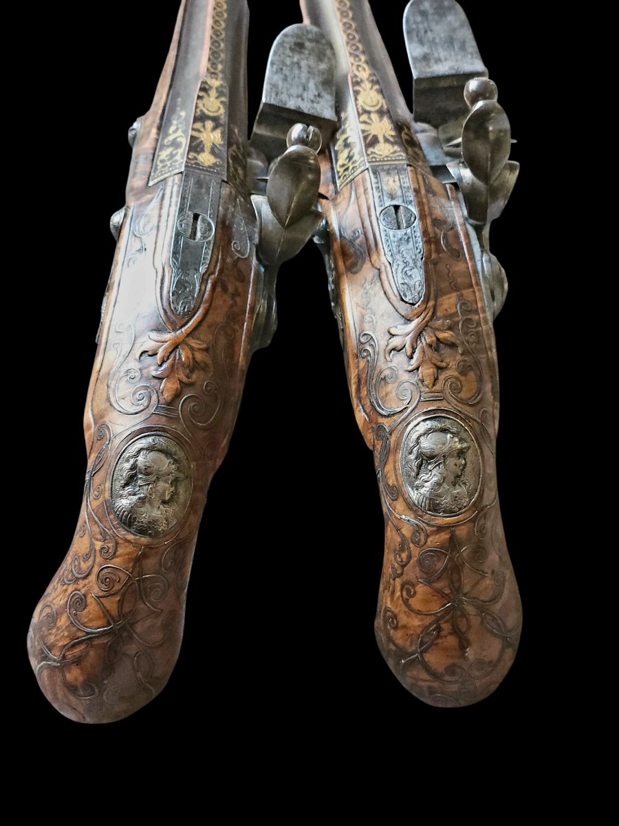 Paire de pistolet louis XIV -photo-6