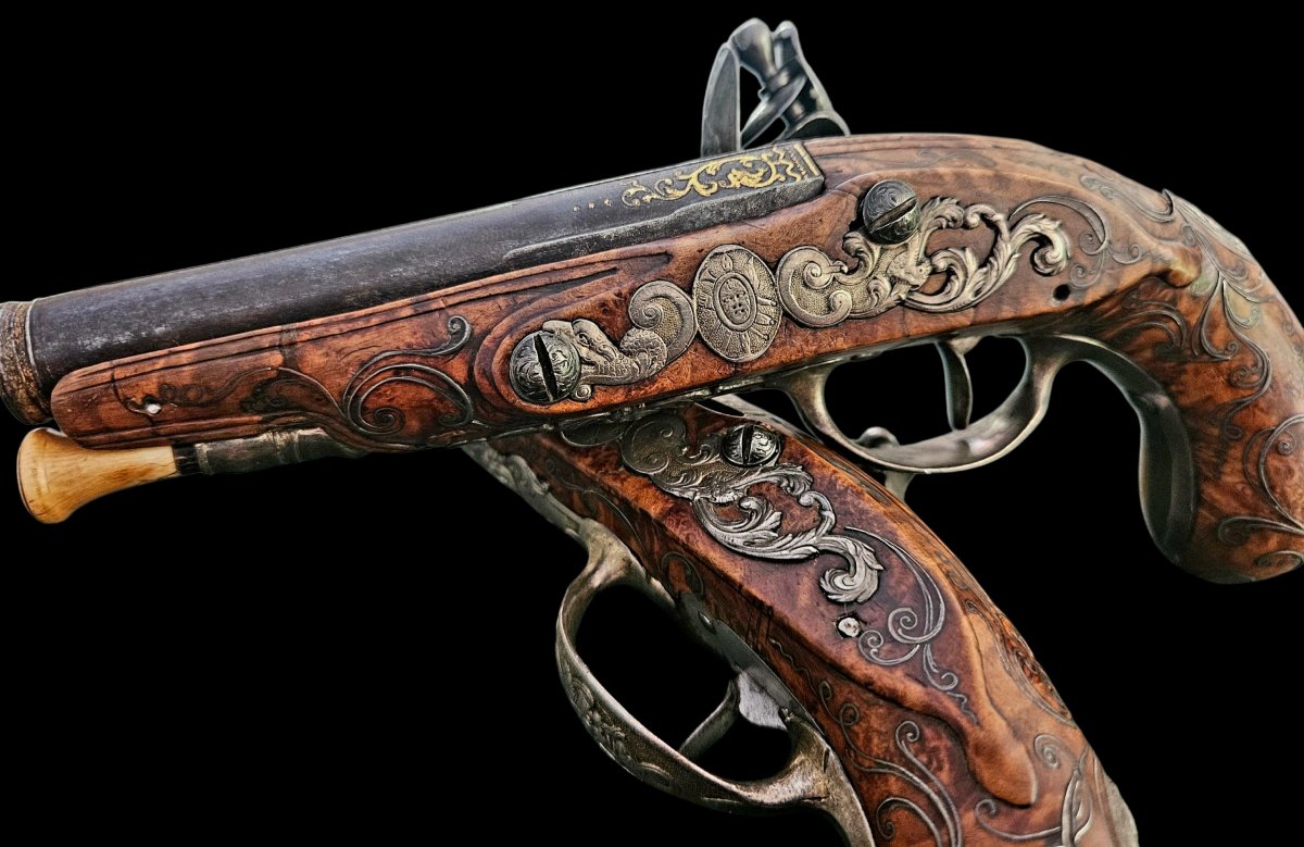 Paire de pistolet louis XIV -photo-7