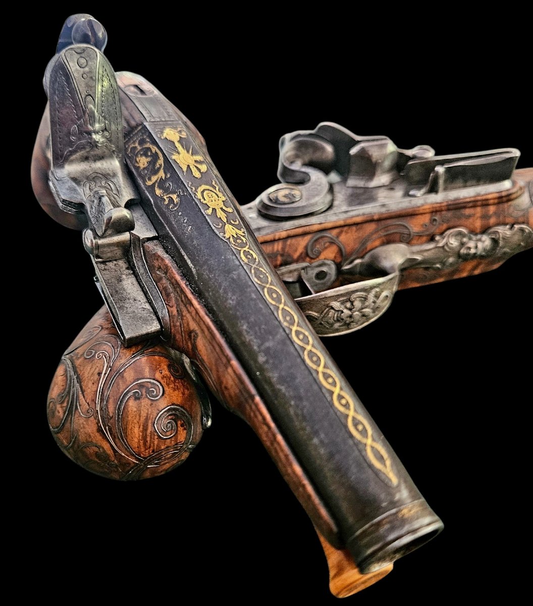Paire de pistolet louis XIV 