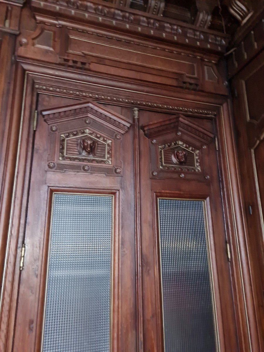 Complete Piece Of 19th Century Oak Woodwork From A Haut Marnais Mansion-photo-5