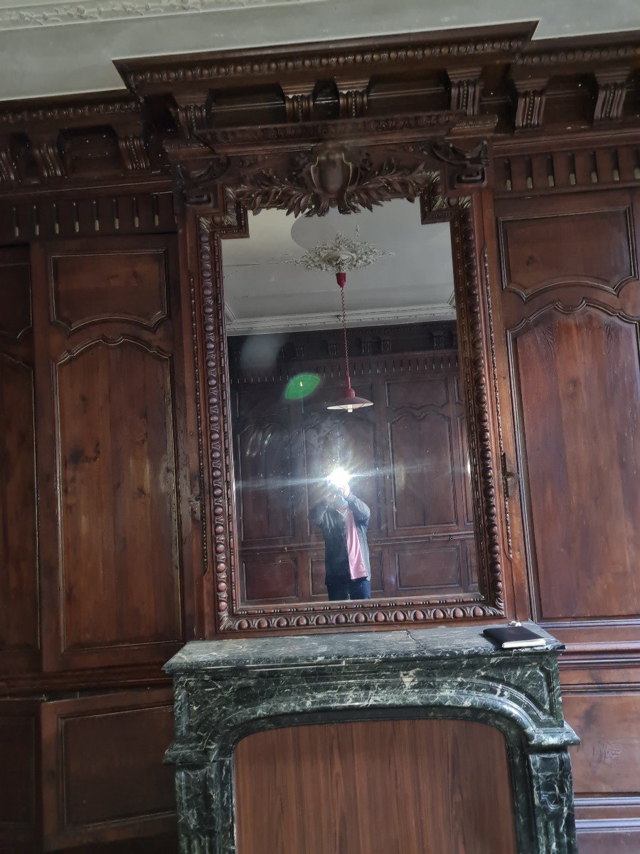 Complete Piece Of 19th Century Oak Woodwork From A Haut Marnais Mansion-photo-7