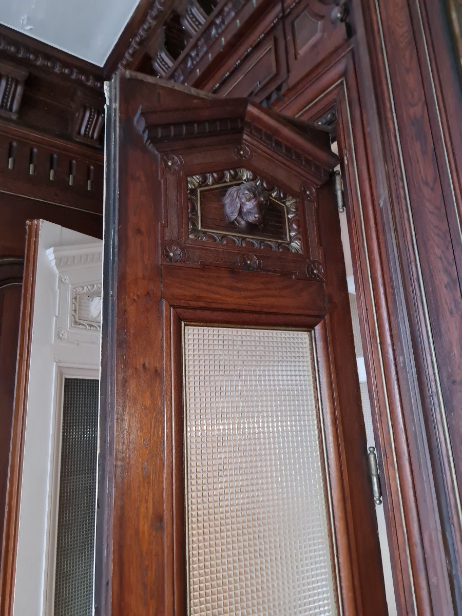 Complete Piece Of 19th Century Oak Woodwork From A Haut Marnais Mansion-photo-8