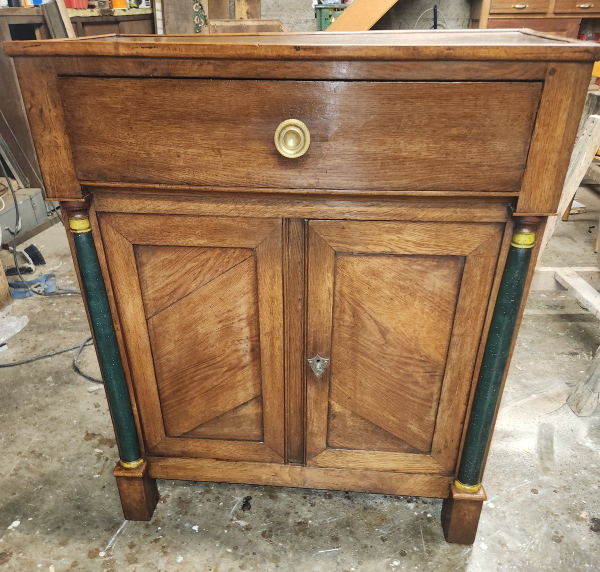 Meuble d'Appui d'Epoque Empire En Chêne 