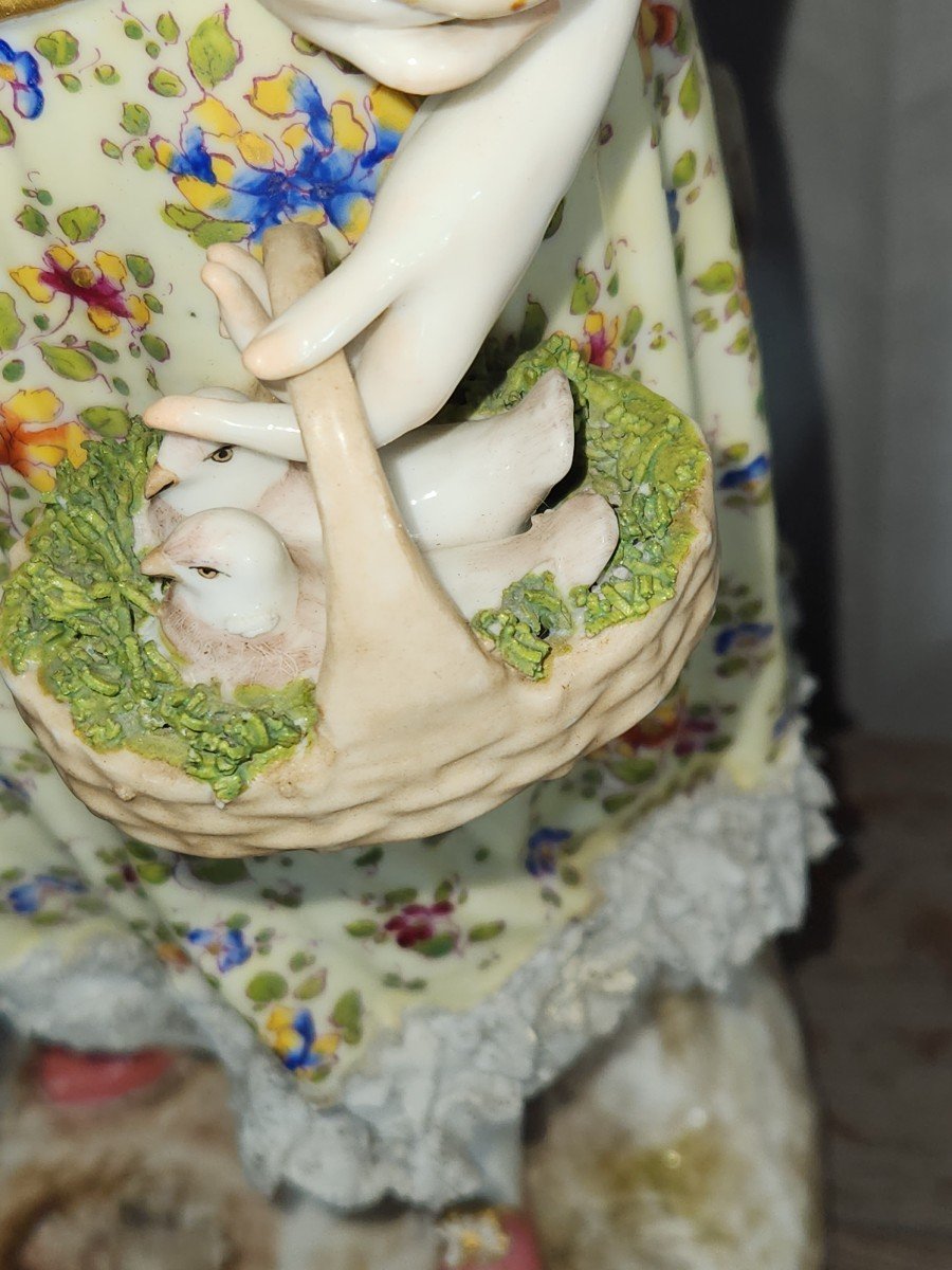 Important Pair Of 19th Century Porcelain Statues (meissen) -photo-6
