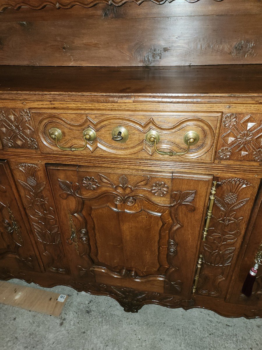 Exceptional 3-door Dresser Lorrain Early 19th Century In Oak -photo-6