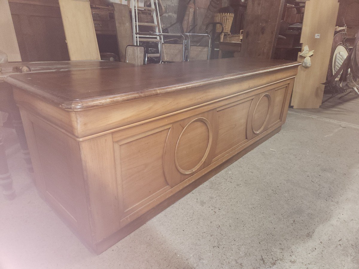 Old Shop Counter In Fruit Wood Late 19th Early 20th Century -photo-3