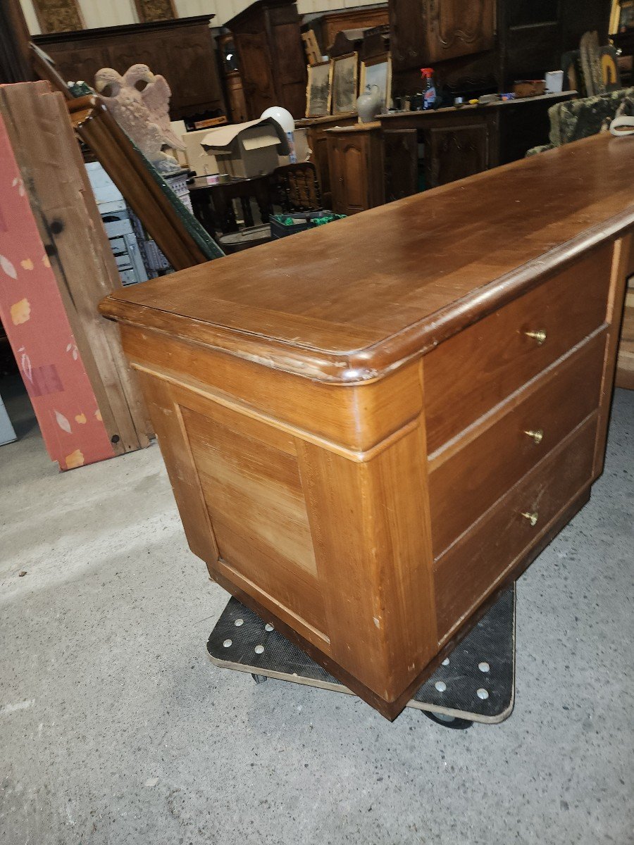 Old Shop Counter In Fruit Wood Late 19th Early 20th Century -photo-4