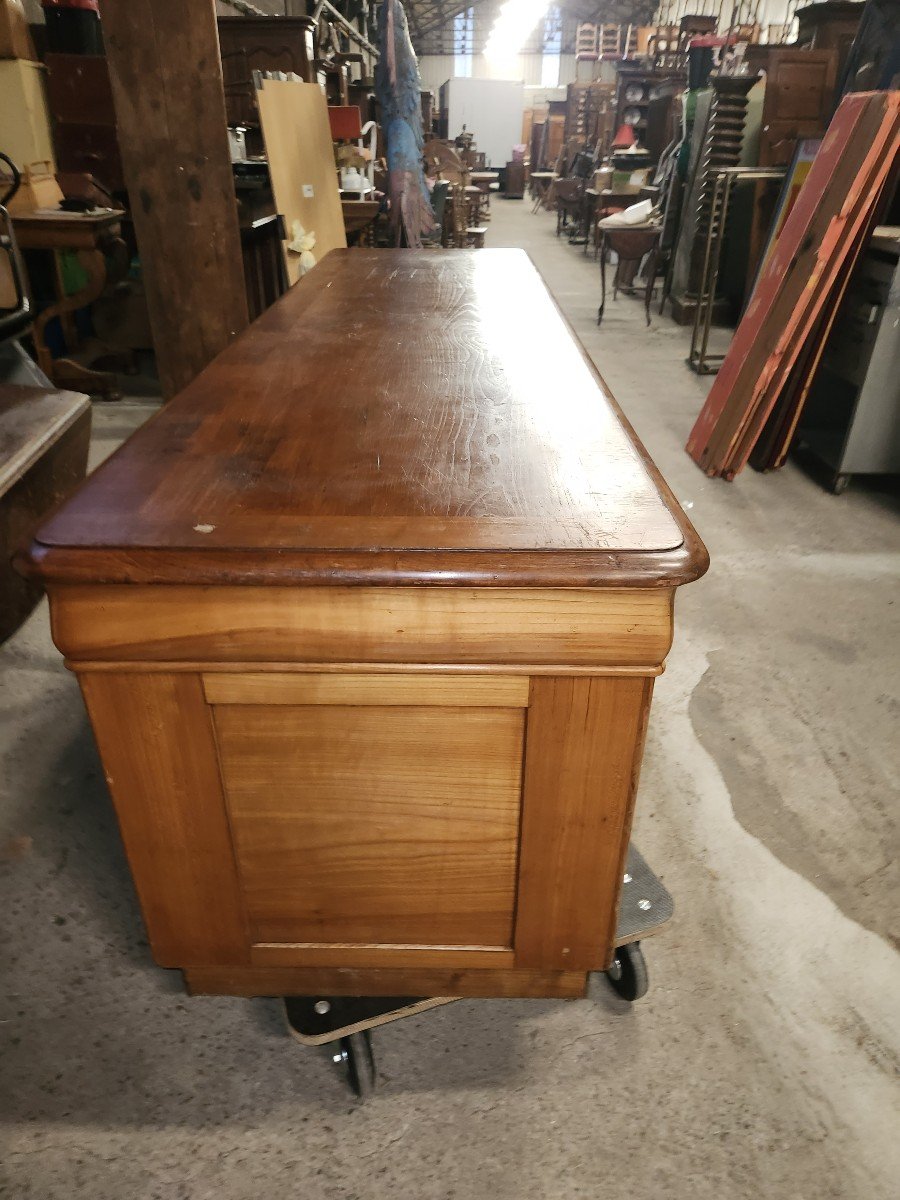 Old Shop Counter In Fruit Wood Late 19th Early 20th Century -photo-3