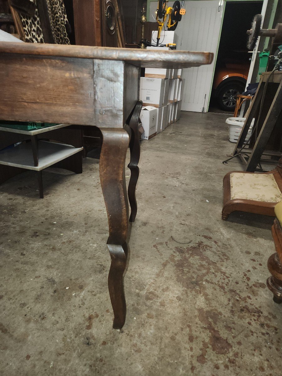 Table E. Oak 19th Century Very Original By Its Shape -photo-3