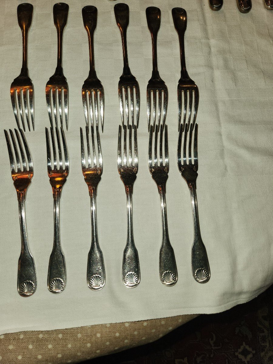 Ménagère Art Deco Cristofle Modèle Vendôme De 120 Pièces -photo-2