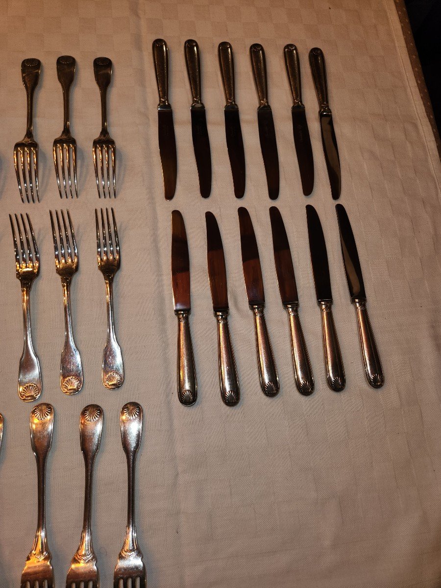 Ménagère Art Deco Cristofle Modèle Vendôme De 120 Pièces -photo-6