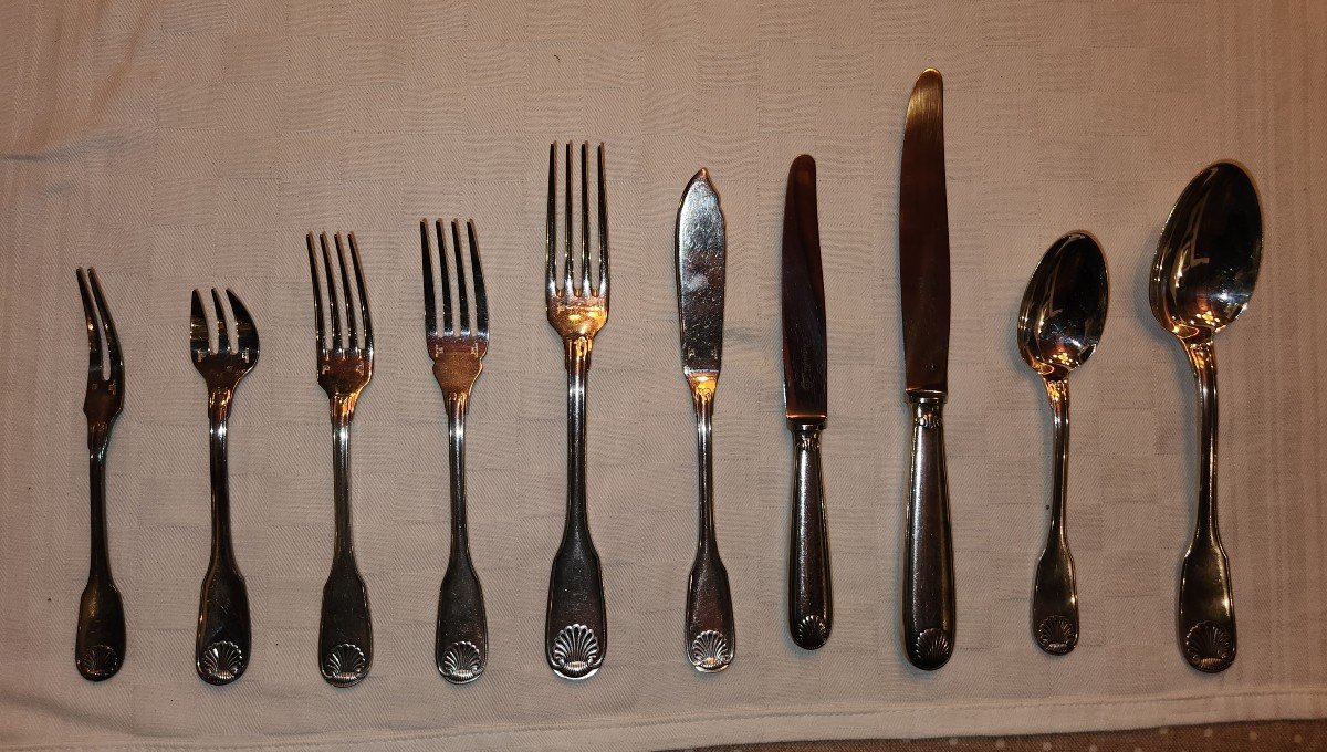 Ménagère Art Deco Cristofle Modèle Vendôme De 120 Pièces 