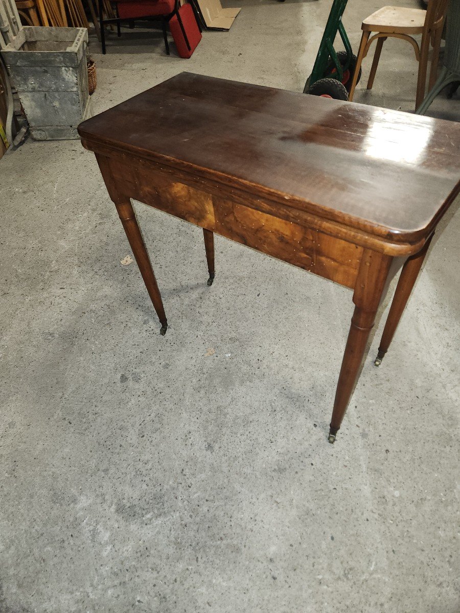 Table A Jeu  Restauration En Noyer -photo-3
