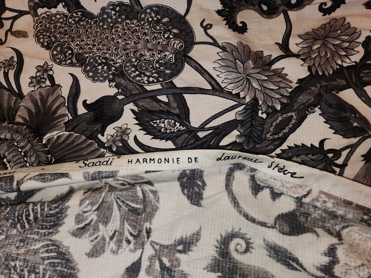 Lot Of Curtains In Romanex Fabrics From Boussac, Saadi Model, Approximately 37 Square Meters-photo-3
