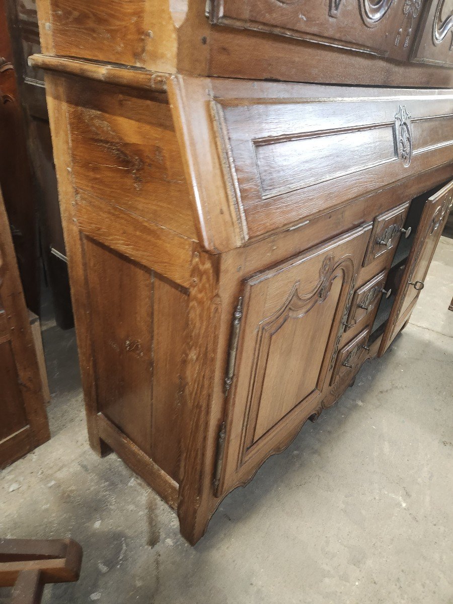Scriban Lorrain Buffet In Oak Early 19th Region Luneville/baccarat -photo-2