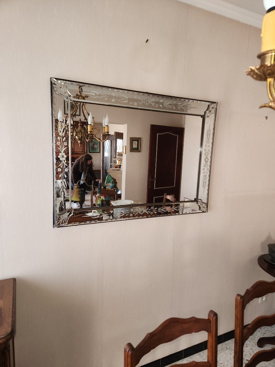 Late 19th Century Rectangular Venetian Mirror -photo-4