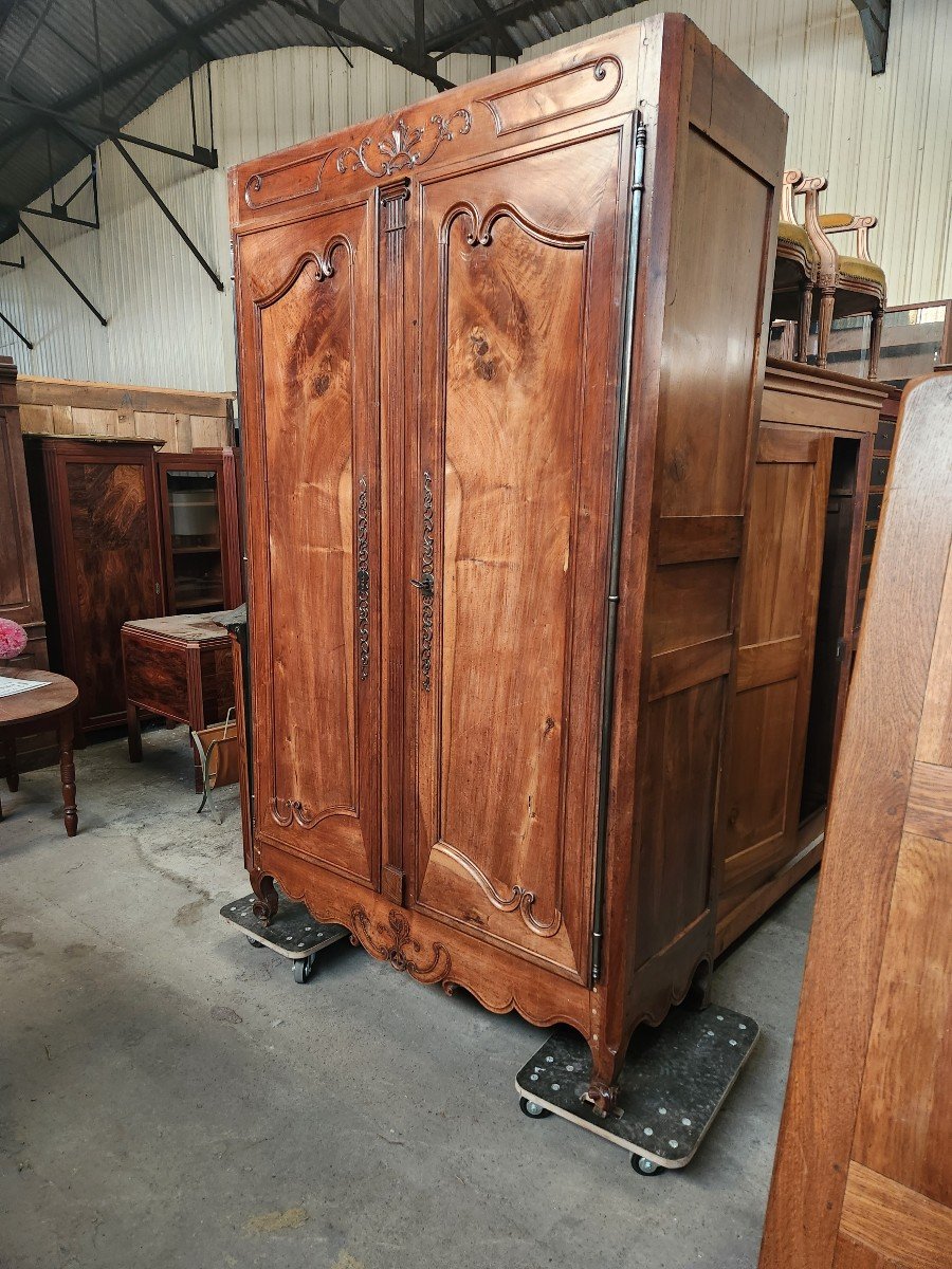 Joli Armoire En Noyer Debut 19ème Dite Armoire Parisienne -photo-4