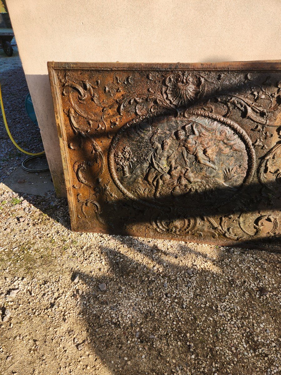 Very Large Louis XV Period Fireplace Plate -photo-2