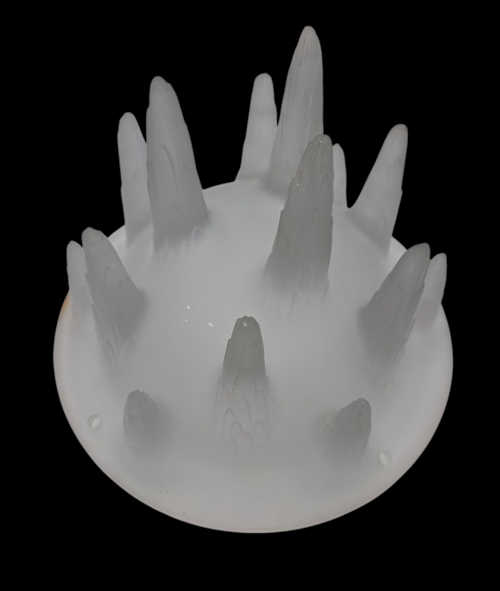R.lalique Chandelier With Stalactites Model Between 1912 And 1914