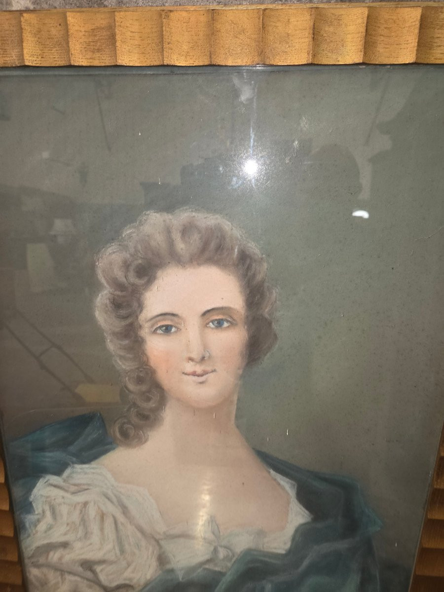 Pastel Portrait Of A Woman, Second Part Of The 19th Century -photo-3