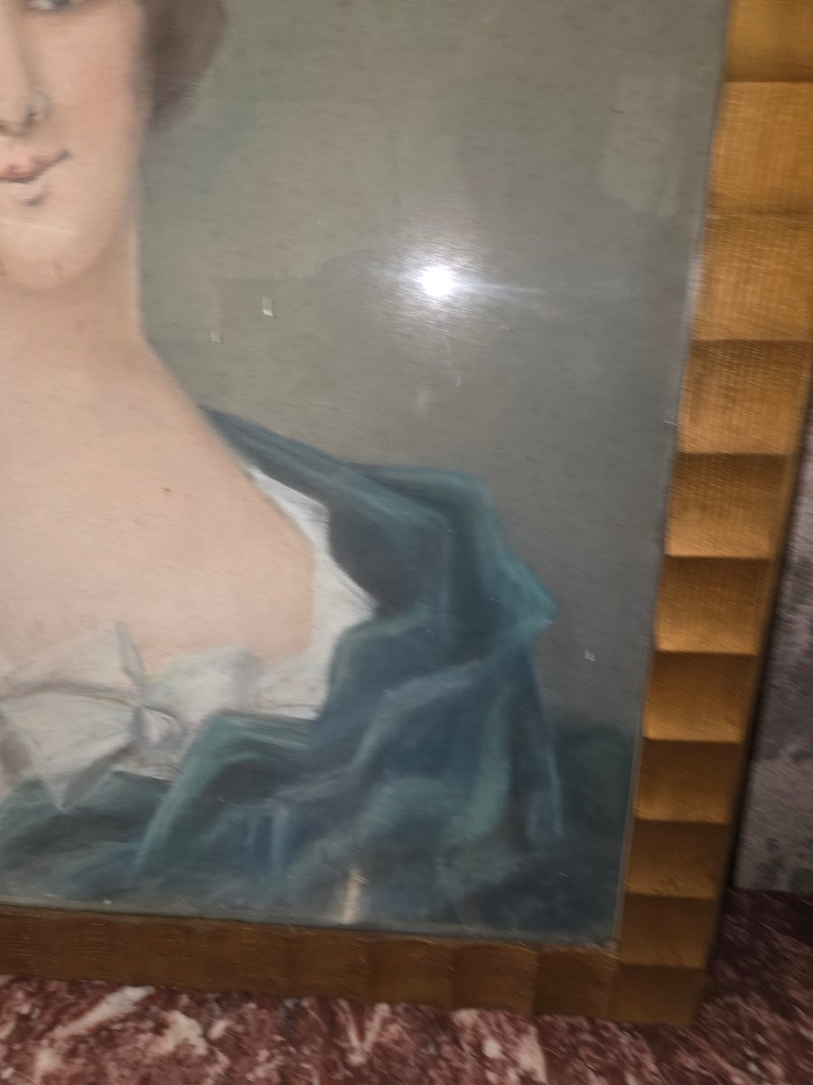 Pastel Portrait Of A Woman, Second Part Of The 19th Century -photo-4