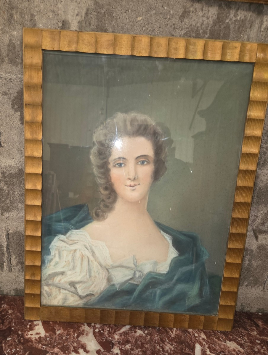 Pastel Portrait Of A Woman, Second Part Of The 19th Century 