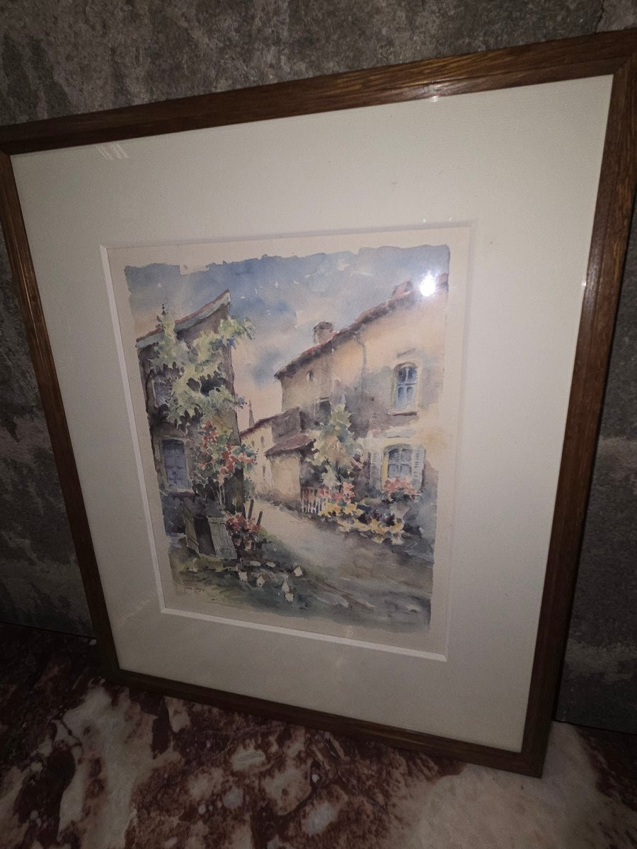 Watercolor Of Ubexy By Marcel Levieux In 1984-photo-2