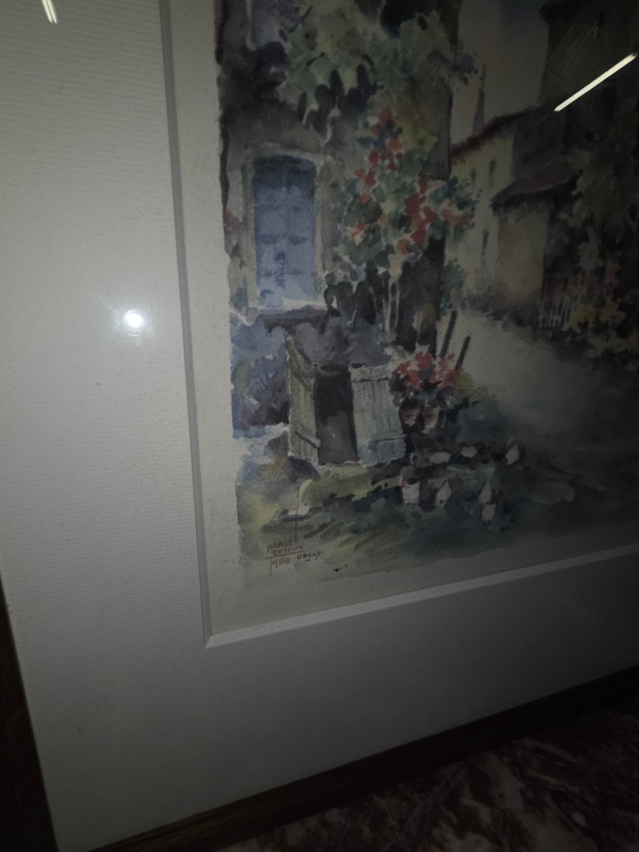 Watercolor Of Ubexy By Marcel Levieux In 1984-photo-4