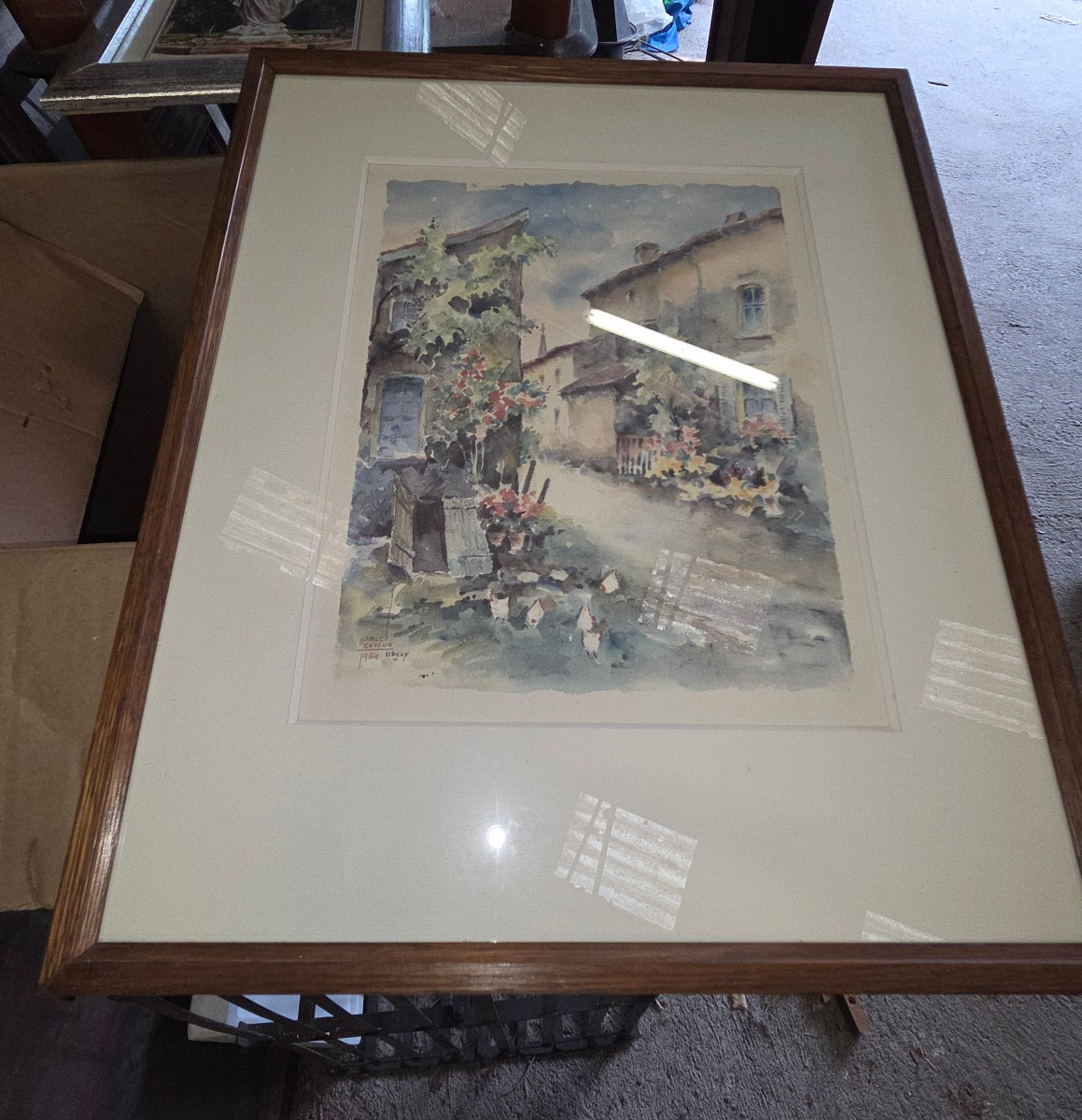 Watercolor Of Ubexy By Marcel Levieux In 1984