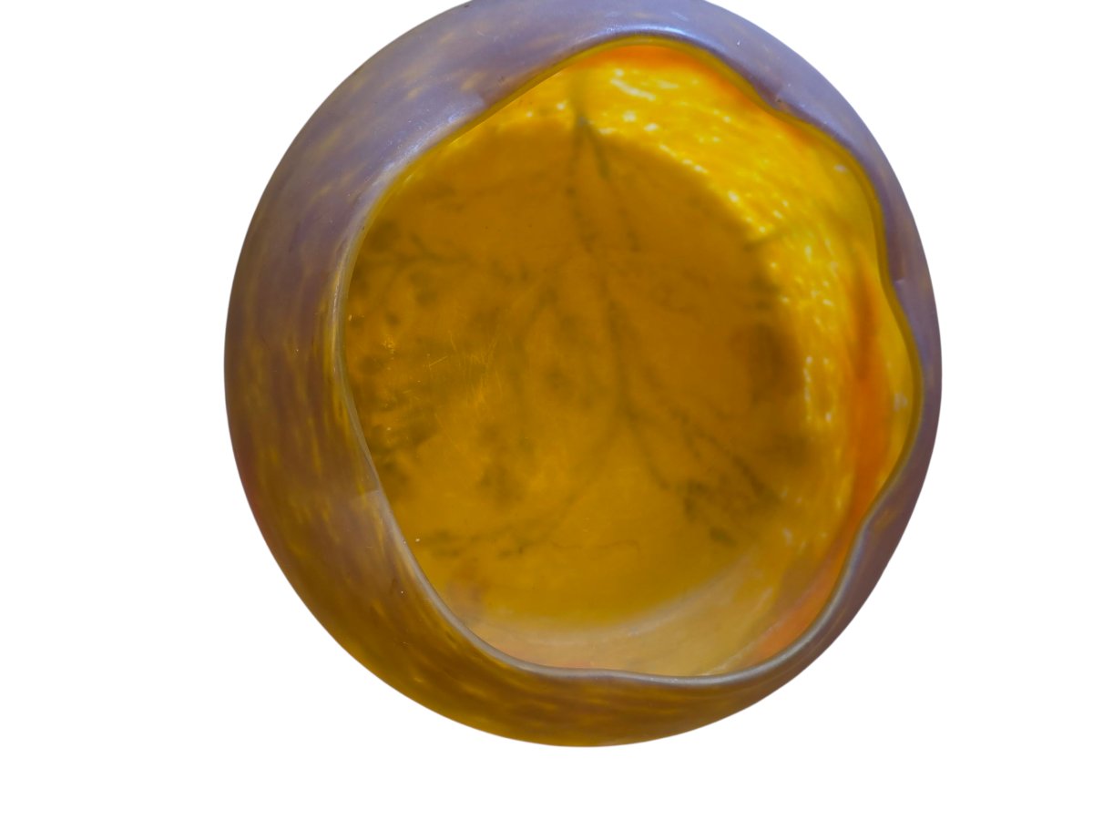 Coupe en pate de verre signé  muller-photo-1