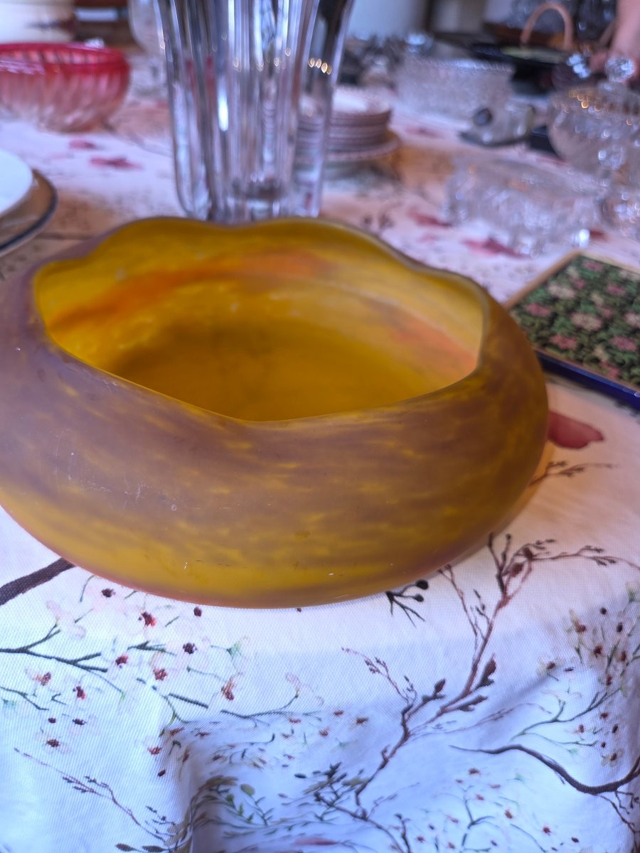 Coupe en pate de verre signé  muller-photo-2