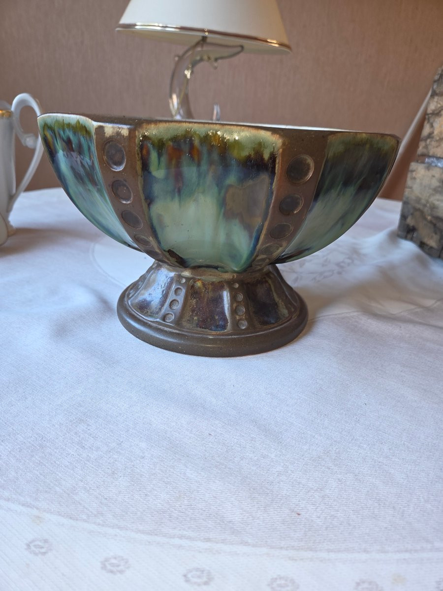 Coupe en grès émaillé de Pierre Mougin à Nancy (1933 - 1936)-photo-4