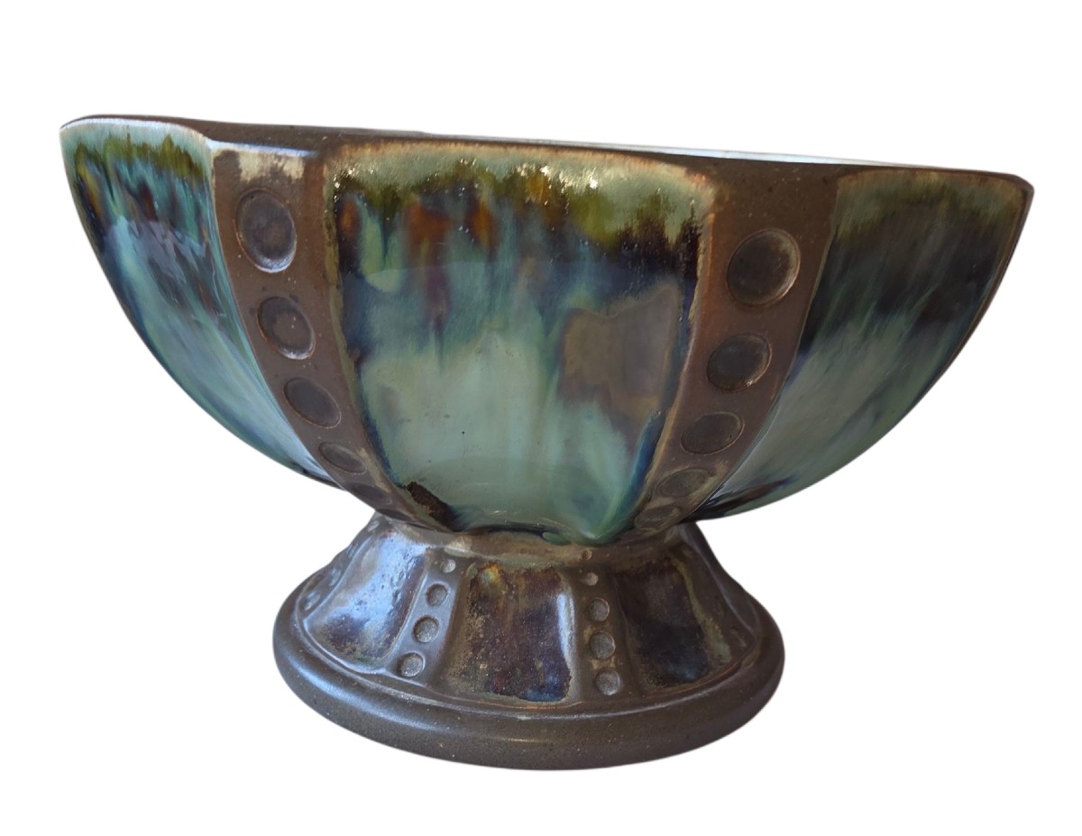 Coupe en grès émaillé de Pierre Mougin à Nancy (1933 - 1936)