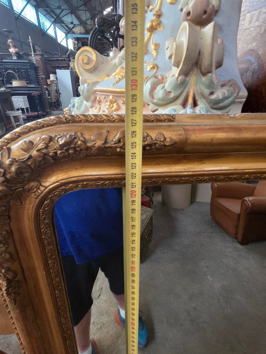 Miroir doré  Louis Philippe/  Napoléon III  du 19ème -photo-7