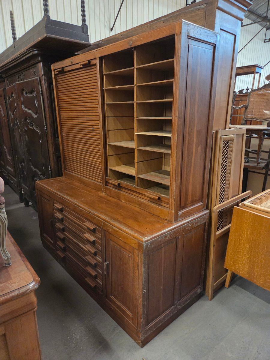 Old Oak Notary's Cabinet From The Early 1930s-photo-2