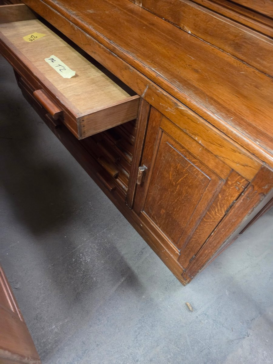 Old Oak Notary's Cabinet From The Early 1930s-photo-4