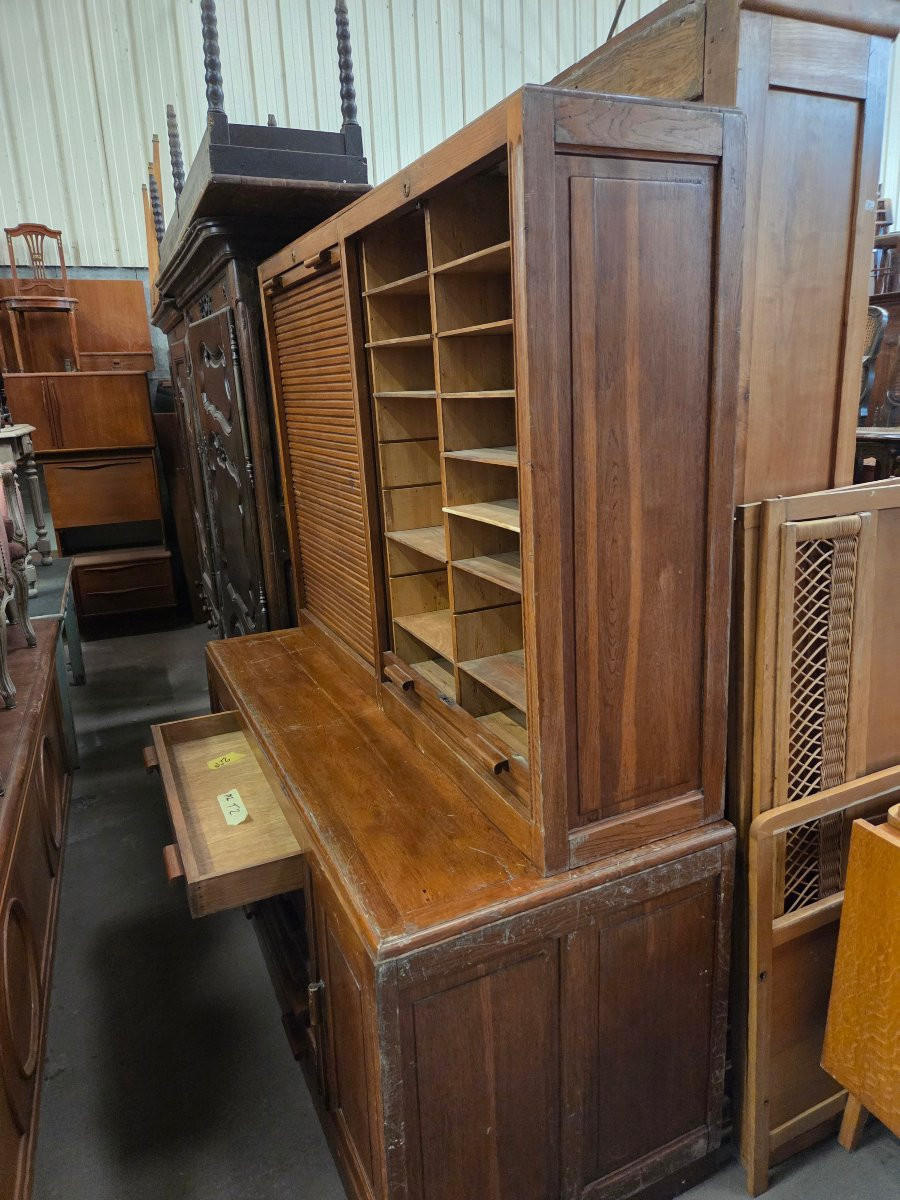 Old Oak Notary's Cabinet From The Early 1930s-photo-1