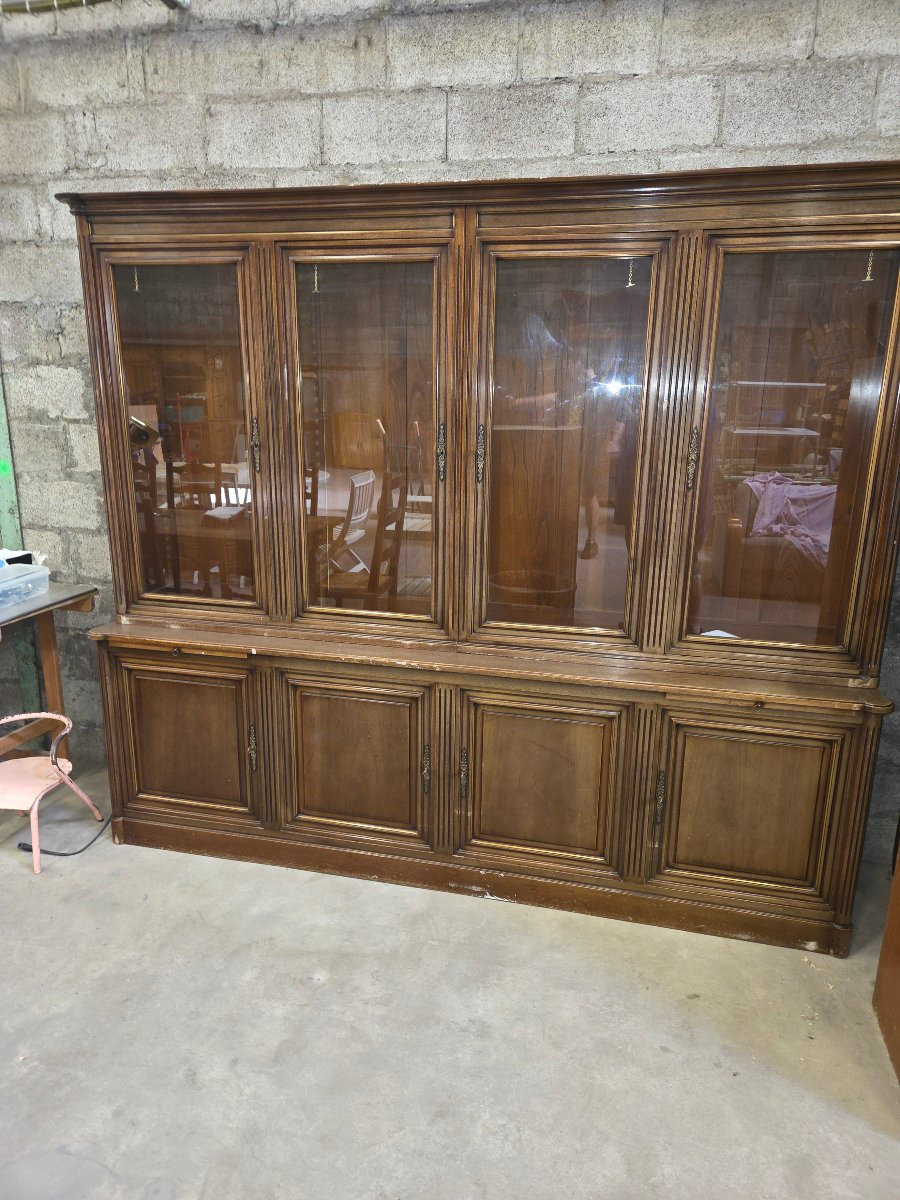 Louis XVI Style Mahogany Bookcase From The 1960s-photo-2