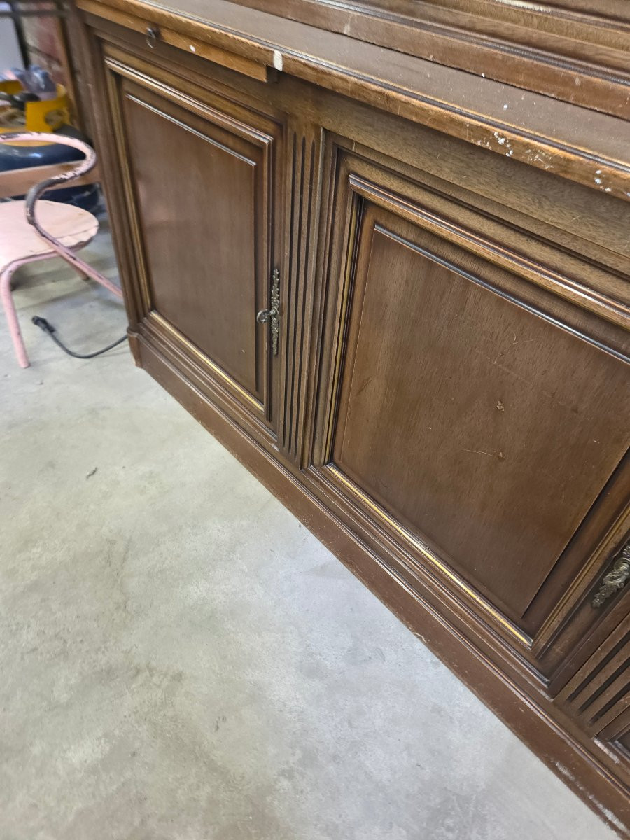 Louis XVI Style Mahogany Bookcase From The 1960s-photo-5