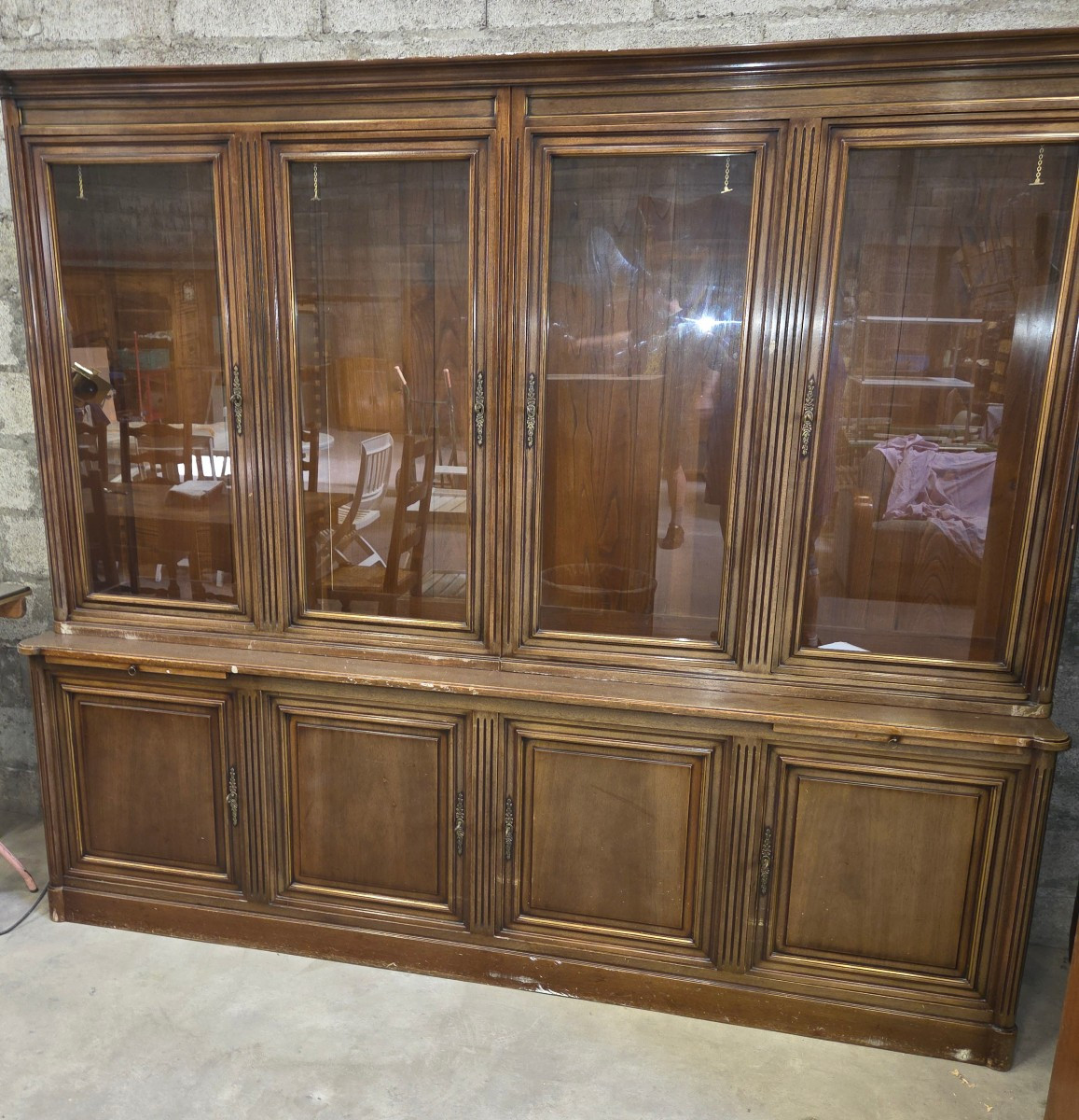 Louis XVI Style Mahogany Bookcase From The 1960s