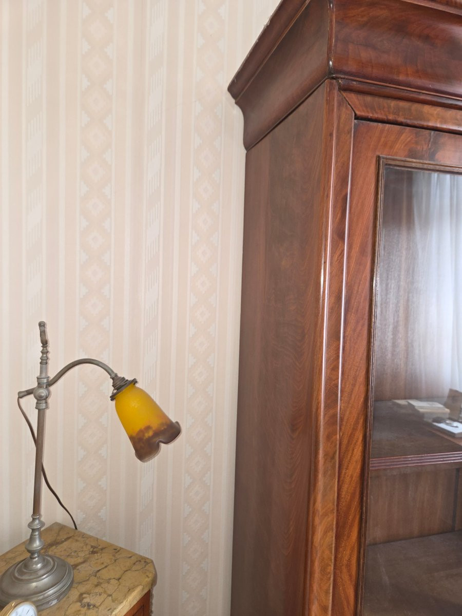 Bibliothèque restauration en acajou de Cuba 19ème -photo-4