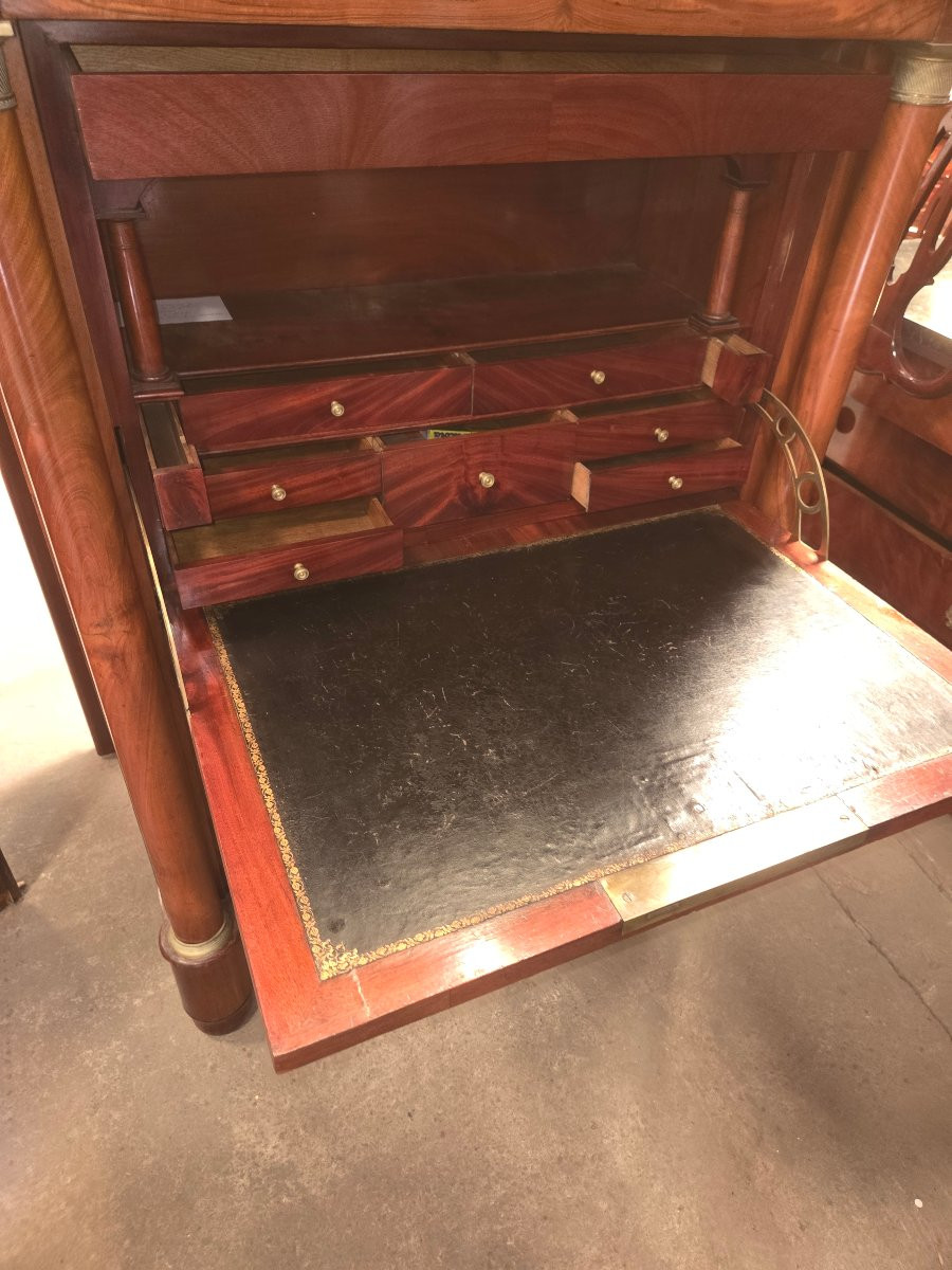 Secretaire d'epoque empire en acajou-photo-4
