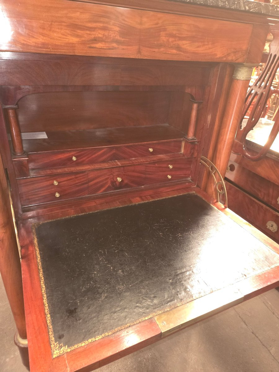 Secretaire d'epoque empire en acajou-photo-5