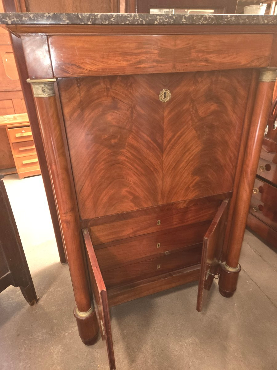 Secretaire d'epoque empire en acajou-photo-6