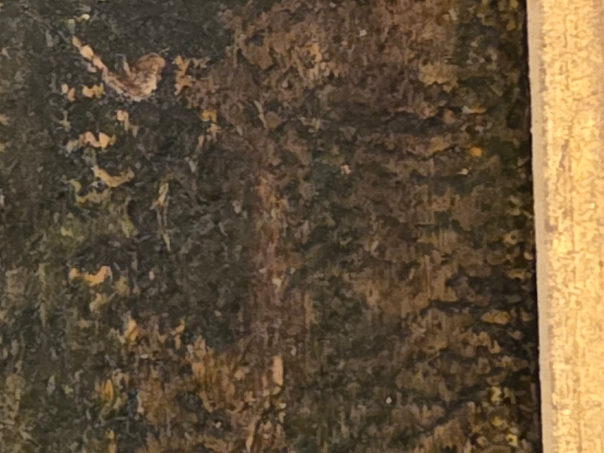 Huile sur toile italienne du 19ème représentant un vacher et ses vaches au bord de l'eau -photo-4