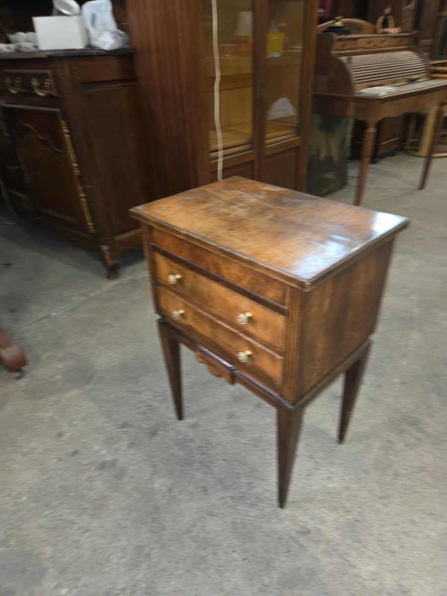 Louis XVI Style Walnut Chest Of Drawers From The 1920s-photo-1
