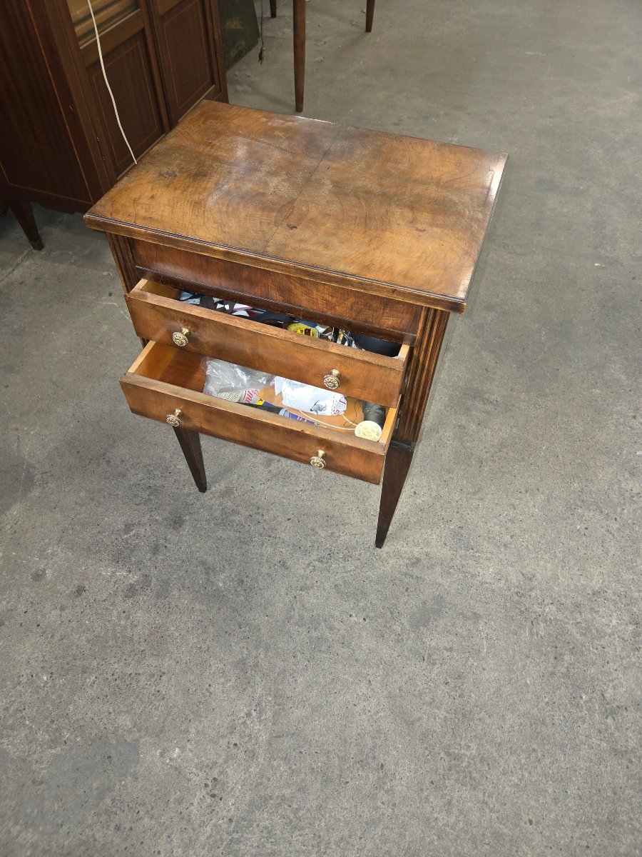Louis XVI Style Walnut Chest Of Drawers From The 1920s-photo-3