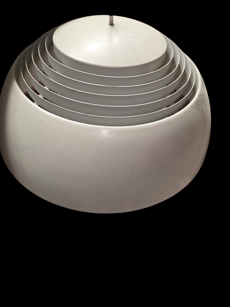 Aj Royal White Pendant Lamp By Arne Jacobsen For Louis Poulsen, Denmark, 1960s-photo-2