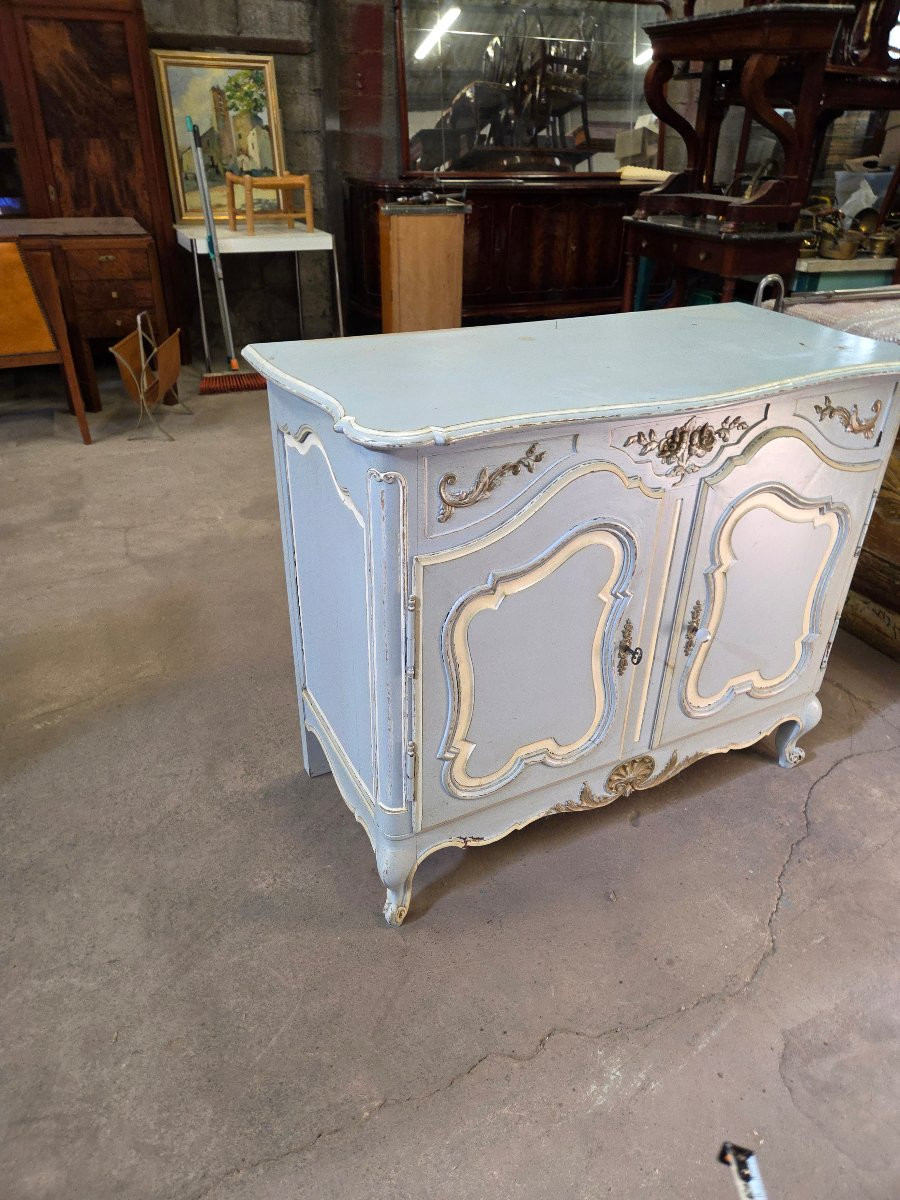 Painted Provençal Sideboard From The Beginning Of The 20th Century (the Patina Was Done 50 Years Ago)-photo-2